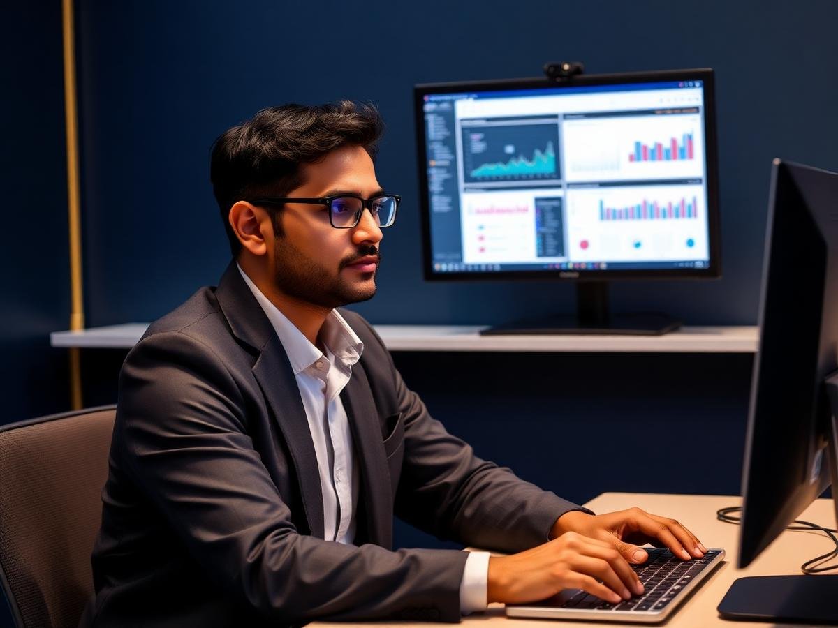 Working professional teaching a live online class